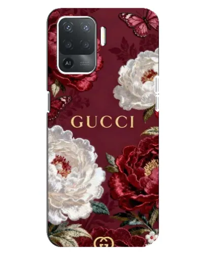 Чохол для OPPO Reno 5 Lite з картинкою «Gucci — бордові троянди» Чохол для OPPO Reno 5 Lite з картинкою «Gucci — бордові троянди»