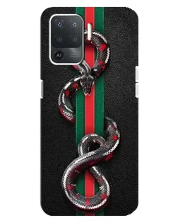 Чохол для OPPO Reno 5 Lite з картинкою «Gucci — змія на смузі»