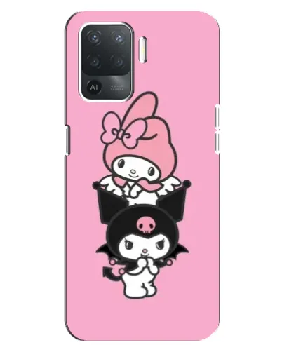 Чехол для OPPO Reno 5 Lite с картинкой «My Melody и Kuromi» Чехол для OPPO Reno 5 Lite с картинкой «My Melody и Kuromi»