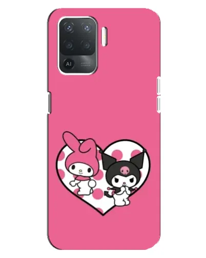 Чехол для OPPO Reno 5 Lite с картинкой «Kuromi и My Melody» Чехол для OPPO Reno 5 Lite с картинкой «Kuromi и My Melody»