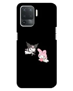 Чехол для OPPO Reno 5 Lite с картинкой «My Melody и Kuromi» Чехол для OPPO Reno 5 Lite с картинкой «My Melody и Kuromi»