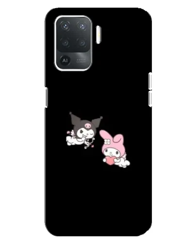 Чехол для OPPO Reno 5 Lite с картинкой «My Melody и Kuromi» Чехол для OPPO Reno 5 Lite с картинкой «My Melody и Kuromi»