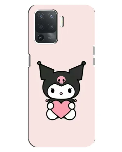 Чехол для OPPO Reno 5 Lite с картинкой «Kuromi и сердце» Чехол для OPPO Reno 5 Lite с картинкой «Kuromi и сердце»