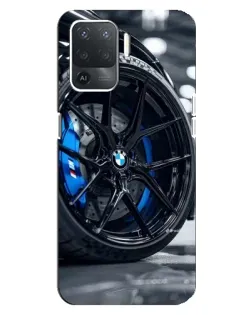 Чехол для OPPO Reno 5 Lite с картинкой «Колесо BMW вблизи»