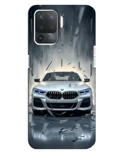 Чехол для OPPO Reno 5 Lite с картинкой «BMW в свете фар»