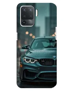 Чехол для OPPO Reno 5 Lite с картинкой «BMW в огнях города»