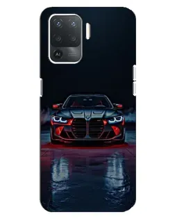 Чехол для OPPO Reno 5 Lite с картинкой «BMW на мокрой дороге»
