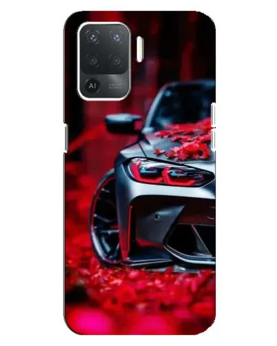 Чехол для OPPO Reno 5 Lite с картинкой «Спортивная BMW и цветы» Чехол для OPPO Reno 5 Lite с картинкой «Спортивная BMW и цветы»