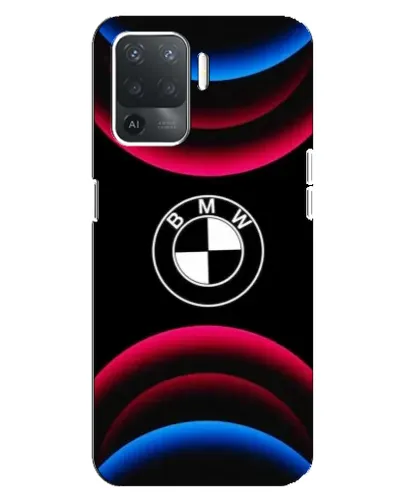 Чехол для OPPO Reno 5 Lite с картинкой «Логотип BMW и неоновые дуги» Чехол для OPPO Reno 5 Lite с картинкой «Логотип BMW и неоновые дуги»