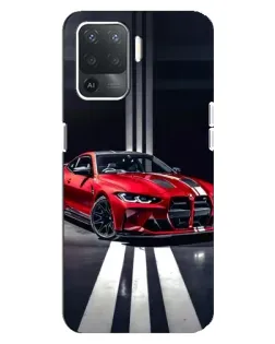 Чехол для OPPO Reno 5 Lite с картинкой «Красная BMW на дороге»