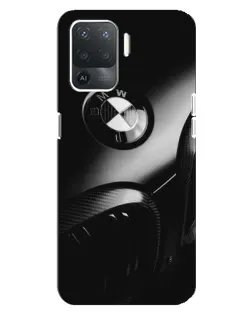 Чехол для OPPO Reno 5 Lite с картинкой «Эмблема BMW — макро»