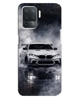 Чехол для OPPO Reno 5 Lite с картинкой «BMW сквозь туман»
