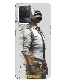 Чехол для OPPO Reno 5 Lite с картинкой «PUBG — боец в пыли»