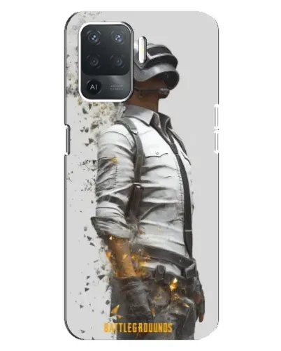 Чехол для OPPO Reno 5 Lite с картинкой «PUBG — боец в пыли»