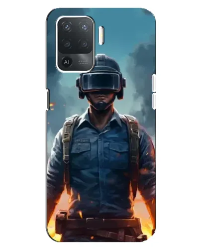Чехол для OPPO Reno 5 Lite с картинкой «PUBG — реалистичный герой»