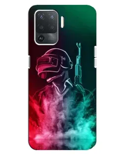 Чехол для OPPO Reno 5 Lite с картинкой «PUBG — огненный воин»