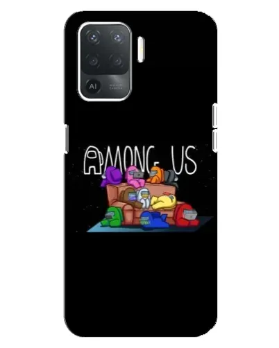 Чехол для OPPO Reno 5 Lite с картинкой «Логотип Among Us»