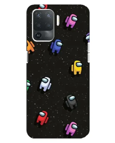 Чехол для OPPO Reno 5 Lite с картинкой «Космический паттерн Among Us»