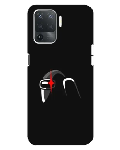 Чехол для OPPO Reno 5 Lite с картинкой «Among Us шлем»