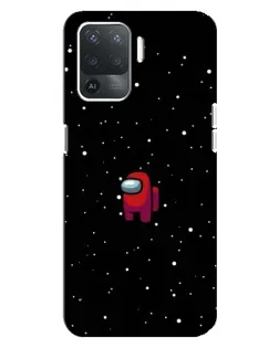 Чехол для OPPO Reno 5 Lite с картинкой «Красный Among Us»