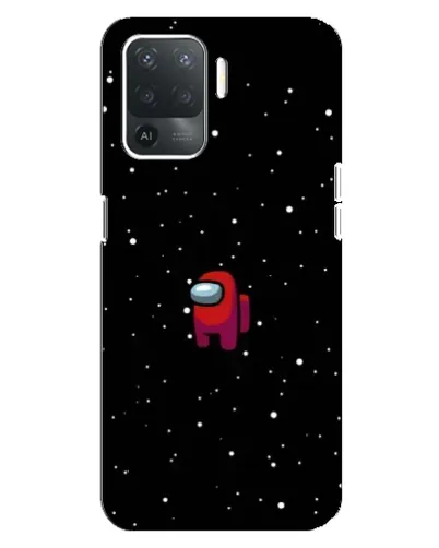 Чехол для OPPO Reno 5 Lite с картинкой «Красный Among Us»