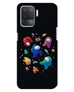 Чехол для OPPO Reno 5 Lite с картинкой «Among Us космос»