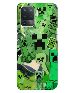 Чохол для OPPO Reno 5 Lite з картинкою «Кріпери Minecraft» Чохол для OPPO Reno 5 Lite з картинкою «Кріпери Minecraft»