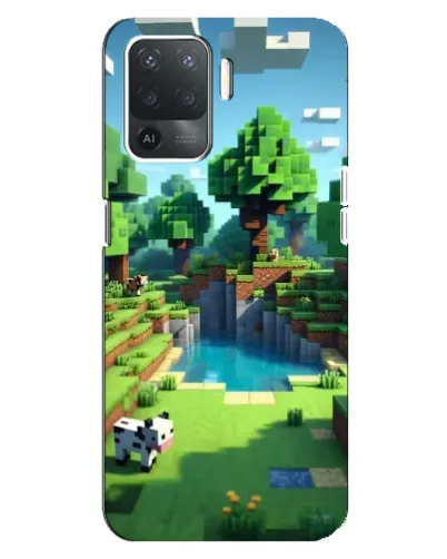 Чехол для OPPO Reno 5 Lite с картинкой «Minecraft летний день»