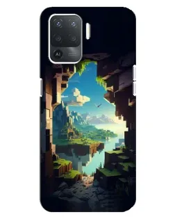 Чехол для OPPO Reno 5 Lite с картинкой «Вид из пещеры»