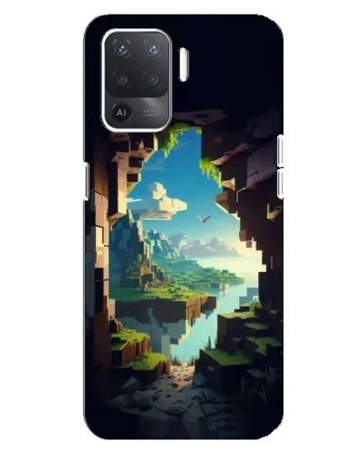 Чехол для OPPO Reno 5 Lite с картинкой «Вид из пещеры»