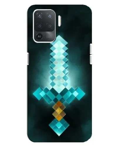 Чехол для OPPO Reno 5 Lite с картинкой «Алмазный меч неон»