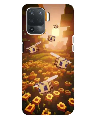 Чехол для OPPO Reno 5 Lite с картинкой «Поле подсолнухов»