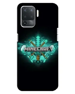 Чехол для OPPO Reno 5 Lite с картинкой «Minecraft Diamond лого»