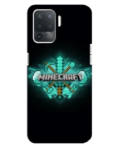 Чехол для OPPO Reno 5 Lite с картинкой «Minecraft Diamond лого»