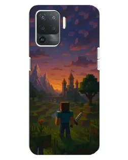 Чехол для OPPO Reno 5 Lite с картинкой «Стив у башни»