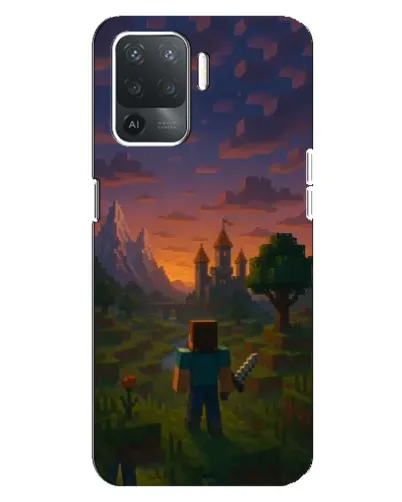 Чехол для OPPO Reno 5 Lite с картинкой «Стив у башни»