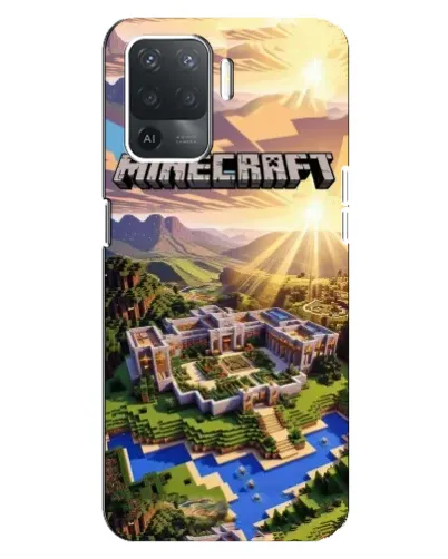 Чехол для OPPO Reno 5 Lite с картинкой «Minecraft панорама»