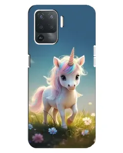 Чехол для OPPO Reno 5 Lite с картинкой «Единорог на поляне» Чехол для OPPO Reno 5 Lite с картинкой «Единорог на поляне»