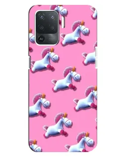 Чехол для OPPO Reno 5 Lite с картинкой «Единороги на розовом» Чехол для OPPO Reno 5 Lite с картинкой «Единороги на розовом»