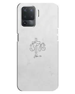 Чехол для OPPO Reno 5 Lite с картинкой «Иоанна 3:16 Крест» Чехол для OPPO Reno 5 Lite с картинкой «Иоанна 3:16 Крест»