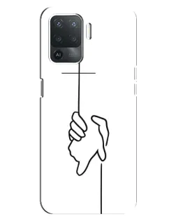 Чехол для OPPO Reno 5 Lite с картинкой «Рука держит» Чехол для OPPO Reno 5 Lite с картинкой «Рука держит»