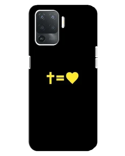 Чехол для OPPO Reno 5 Lite с картинкой «Сердце и Крест»