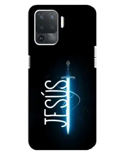 Чехол для OPPO Reno 5 Lite с картинкой «Меч Духа Jesus»
