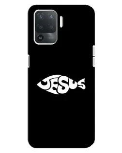 Чехол для OPPO Reno 5 Lite с картинкой «Рыба Jesus» Чехол для OPPO Reno 5 Lite с картинкой «Рыба Jesus»