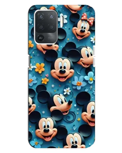 Чехол для OPPO Reno 5 Lite с картинкой «Паттерн Микки и Минни»