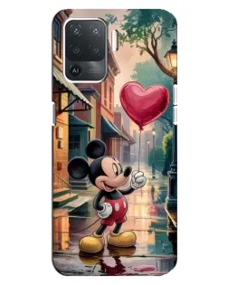Чехол для OPPO Reno 5 Lite с картинкой «Микки и шарик-сердце»