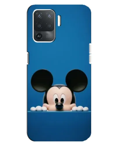 Чехол для OPPO Reno 5 Lite с картинкой «Микки выглядывает»