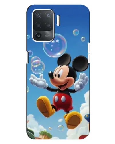 Чехол для OPPO Reno 5 Lite с картинкой «Mickey и мыльные пузыри»
