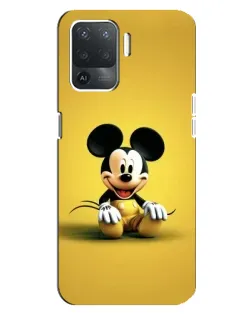 Чехол для OPPO Reno 5 Lite с картинкой «Микки на желтом»