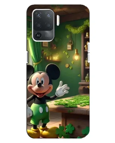 Чехол для OPPO Reno 5 Lite с картинкой «Микки в мастерской»